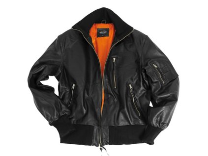 Bunda kožená BW AVIATOR ČERNÁ (barva ČERNÁ - BLACK, velikost 48)