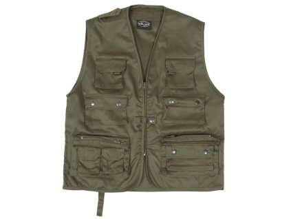 Vesta JAGD na lov nebo rybaření ZELENÁ (barva ZELENÁ - OLIV, velikost 3XL)
