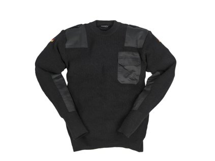 Svetr BW VLNA s kapsou ČERNÝ (barva ČERNÁ - BLACK, velikost 46)