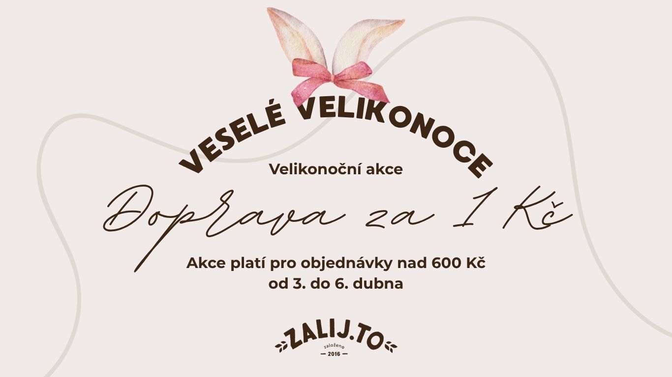 Velikonoční akce ZalijTo - doprava za 1 Kč