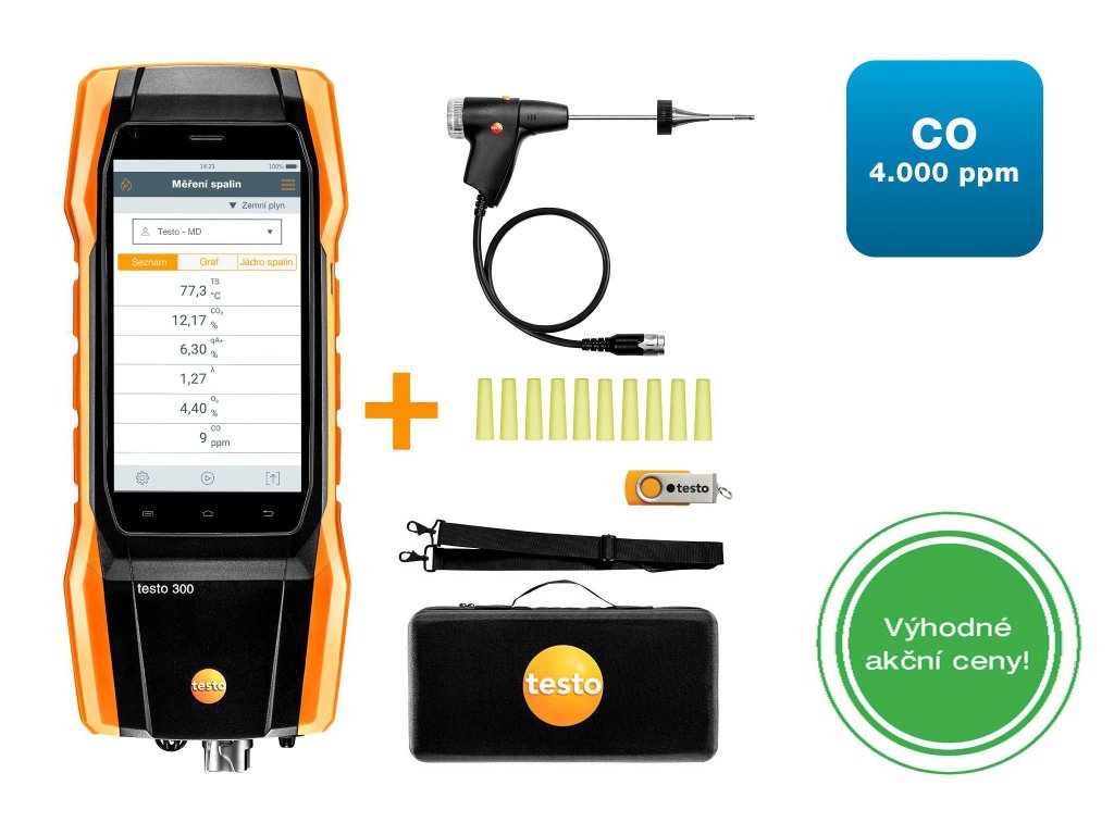 3255 inovativni testo 300 sada 1 analyzator spalin o2 co az do 4 000 ppm