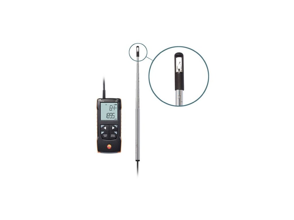 3369 testo 425 digitalni anemometr se sondou se zhavenym dratkem a s pripojenim k aplikaci