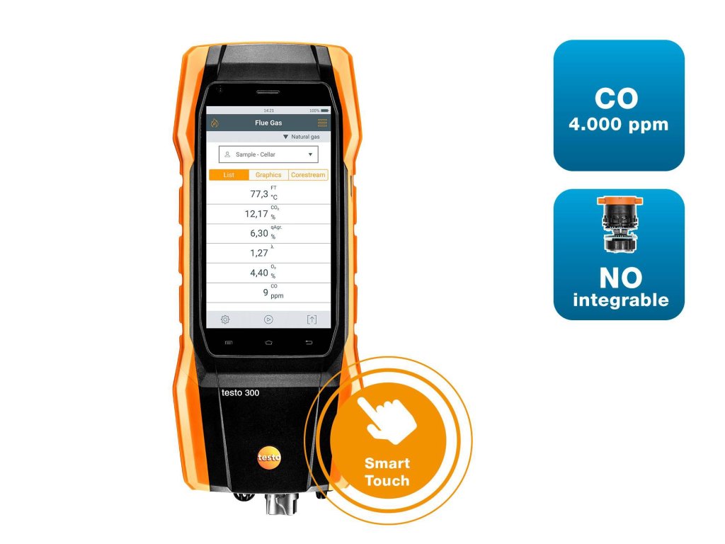 3599 2 testo 300 longlife analyzator spalin o2 co az do 4 000 ppm no dodatecne namontovatelny