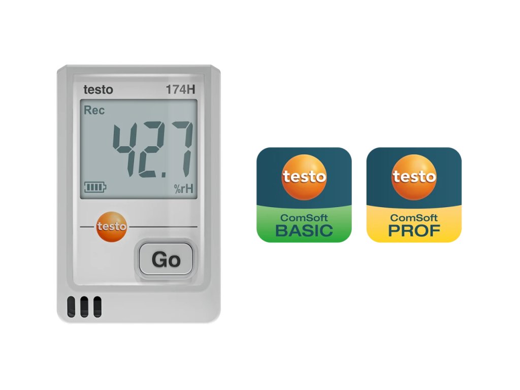 3743 2 testo 174 h miniaturni zaznamnik pro mereni teploty a vlhkosti s usb c a softwarem pro pc