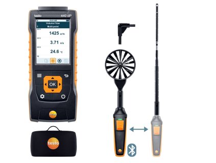 testo 440 delta P kombinovaná sada 1 pro měření proudění s BT
