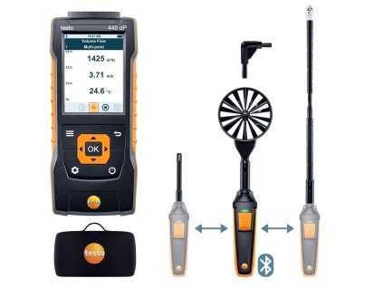 testo 440 delta P kombinovaná sada 2 pro měření proudění s BT