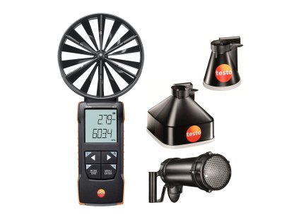 testo 417 sada 2- Vrtulkový anemometr s měřicími trychtýři a usměrňovačem proudění