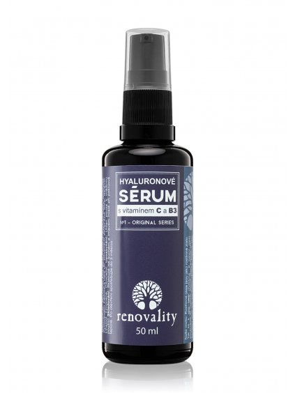 Renovality Hyaluronové sérum s vitamínem C a B3 50ml  hyaluronové sérum s vitaminem C