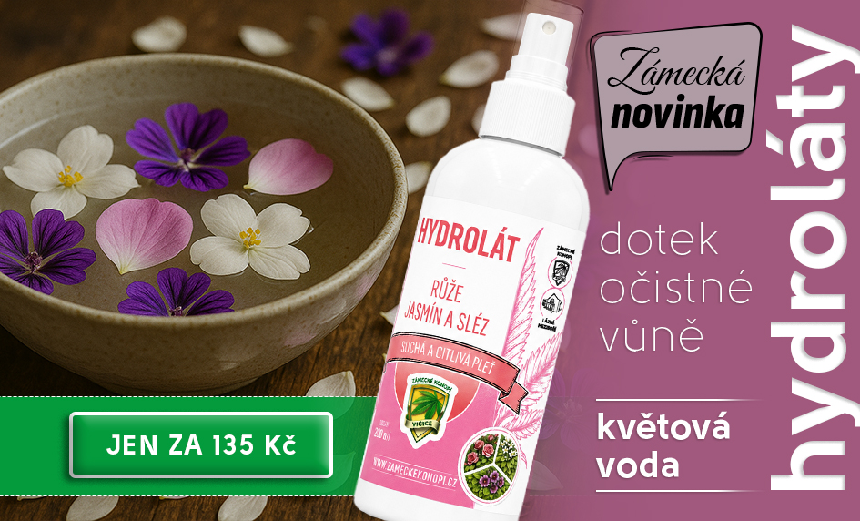 Hydrolát - květová voda - mrůže jasmín sléz