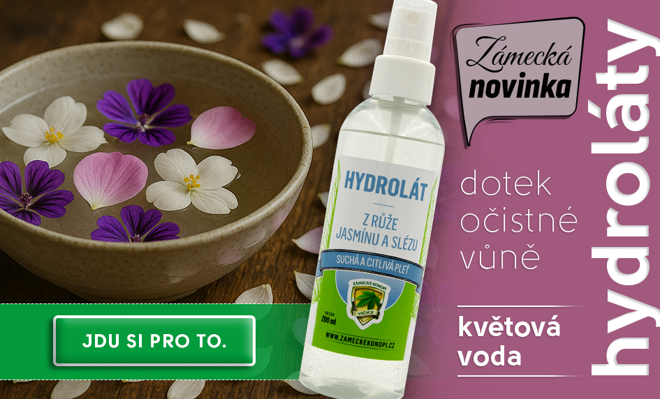 Hydrolát - květová voda - růže, jasmín a sléz