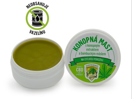 Konopná mast s konopným extraktem a bambuckým máslem (60 ml)