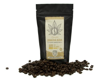 Zámecká zrnková káva s výtažkem z konopných semen - Peru - středně pražená (100 g)