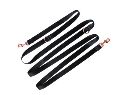 přepínací vodítko pro psa cerne barvy