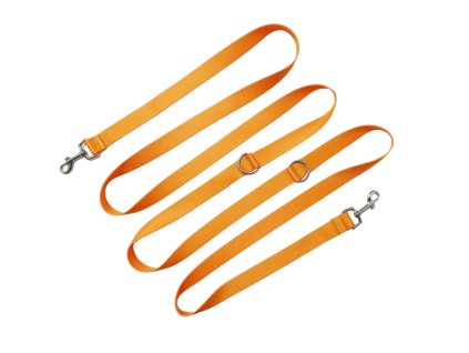 prepínací vodítko pro psa oranžové barvy