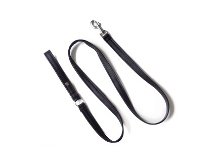 Černé vodítko z koženky pro psa