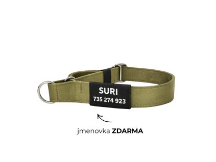 polostahovací obojek khaki