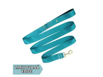 vodítko pro psa tyrkys puntky