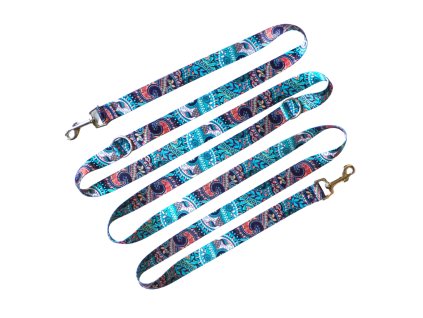 prepínací vodítko pro psa modré barvy