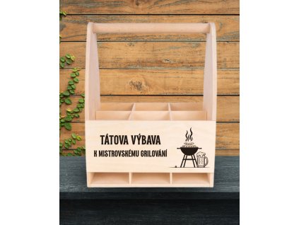 Dárkový nosič na láhve - mistr grilování