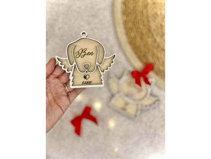 Dřevěná památeční ozdoba - pes