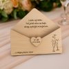 Dřevěná svatební obálka - vtipná
