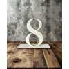 Dekorační dřevěná číslice na stůl