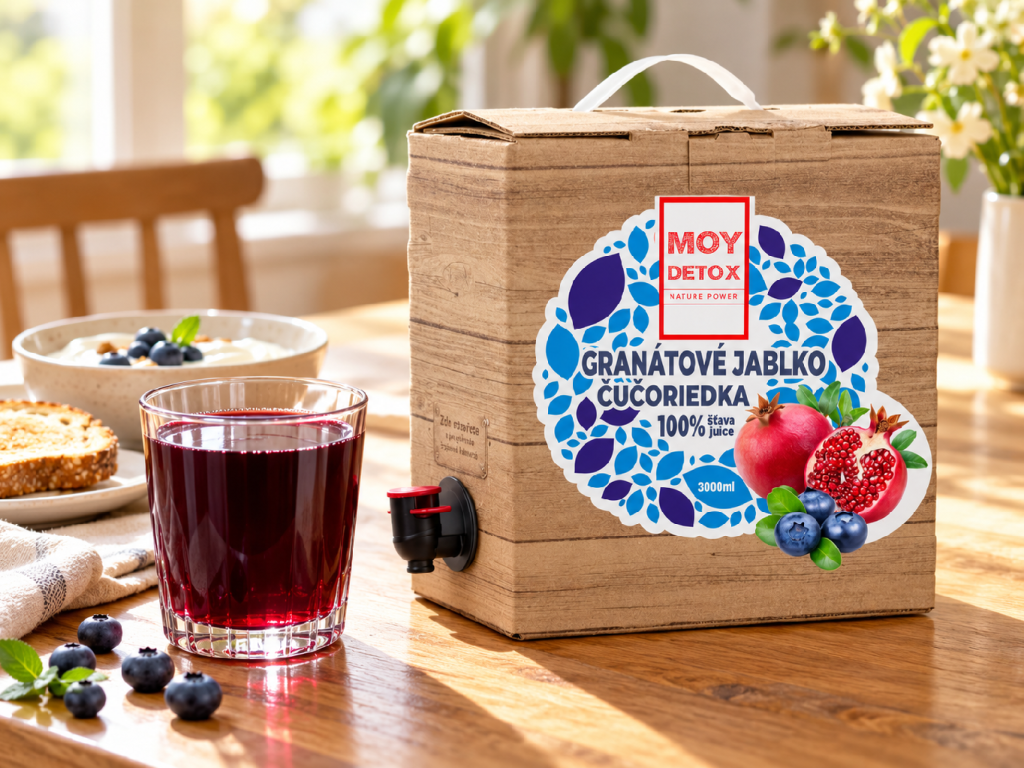 MOY šťava Granátové jablko Čučoriedka 3 l Bag-in-Box