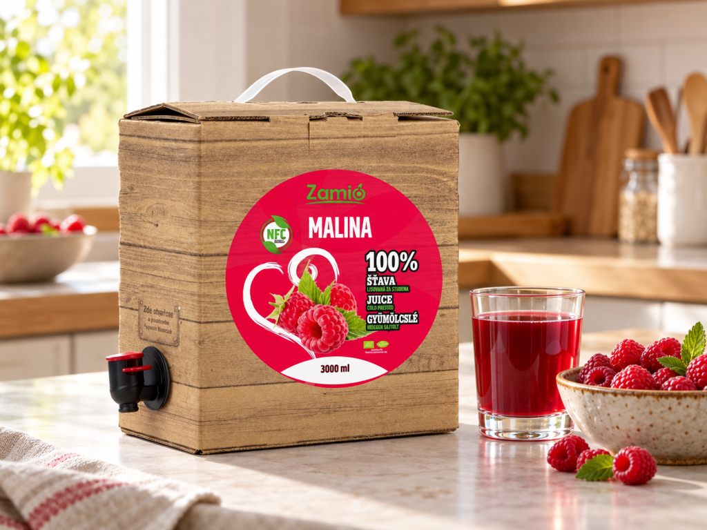 Šťava Malina ZAMIO 3 l Bag-in-Box