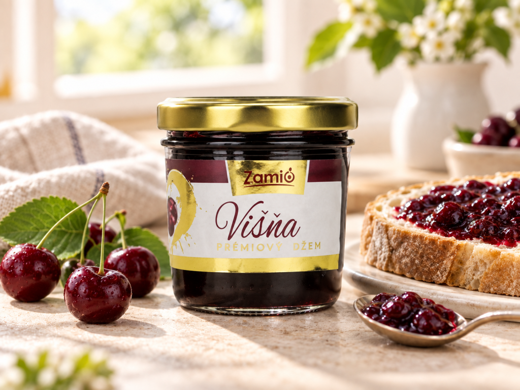 Džem Višňa ZAMIO v 125 ml sklenenom pohári