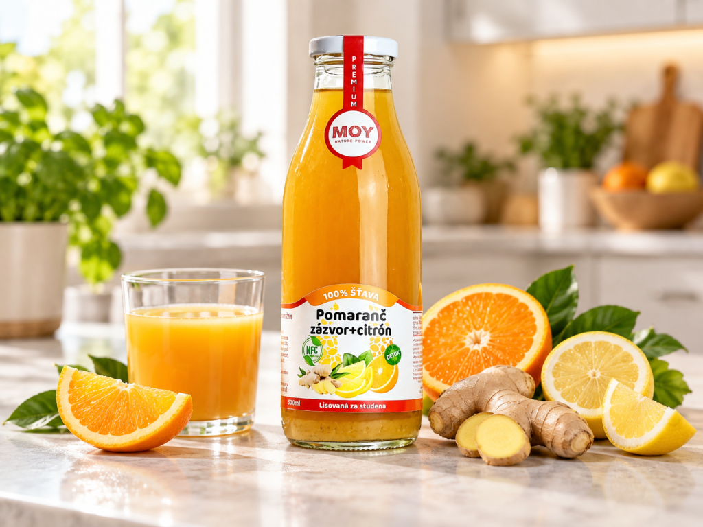 MOY Pomaranč, zázvor a citrón 100 % šťava 500 ml