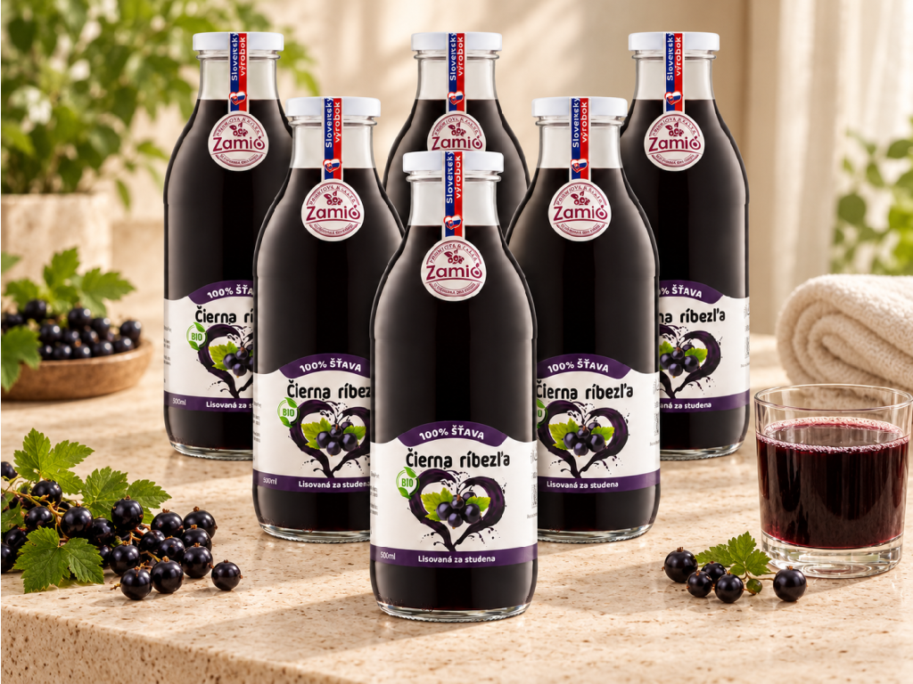 Detox kúra BIO Čierna ríbezľa ZAMIO 6 × 500 ml