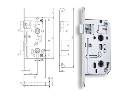 Zadlabací zámek Hobes K135 P-L