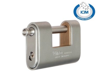 Čepový visací zámek Panzer 86mm Inox