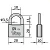 Visací zámek Fai by Viro 20mm - rozměry