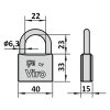 Visací zámek Fai by Viro 40mm - rozměry