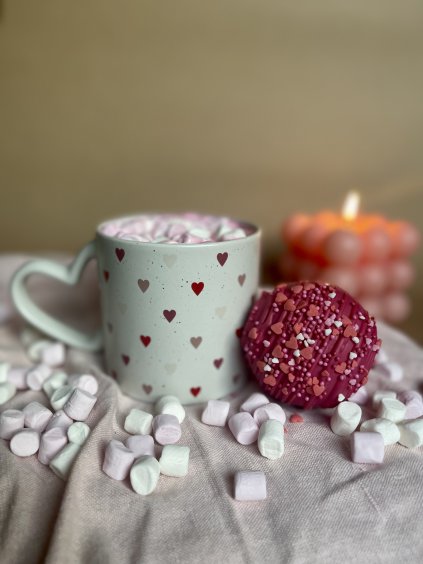 Čoko bomba s marshmallow - Valentýn růžová limitovaná edice