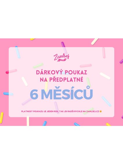 Online poukaz - VIP Předplatné na 6 měsíců