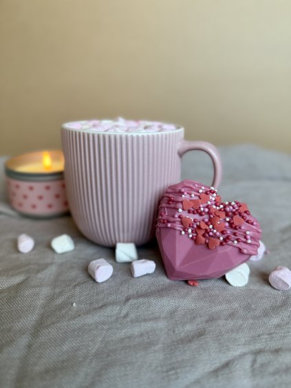 Čoko srdce s marshmallow - DEN MATEK limitovaná edice