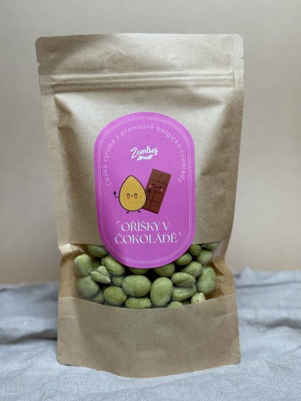 Mandle v bílé čokoláda s matchou - 250 g