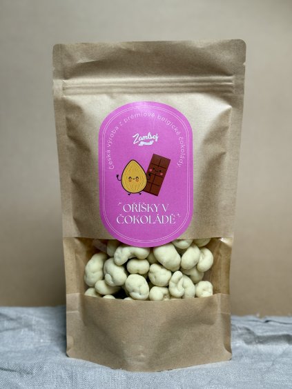 Kešu v bílé čokoládě - 250 g