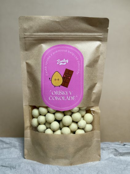 Lískové oříšky v bílé čokoládě s vanilkou - 250 g
