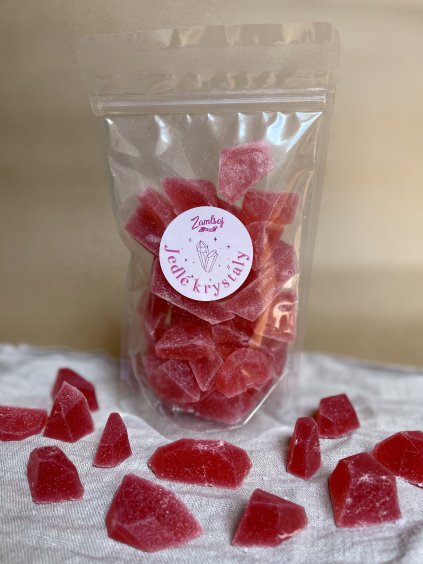 Jahoda a vanilka příchuť - Jedlé krystaly