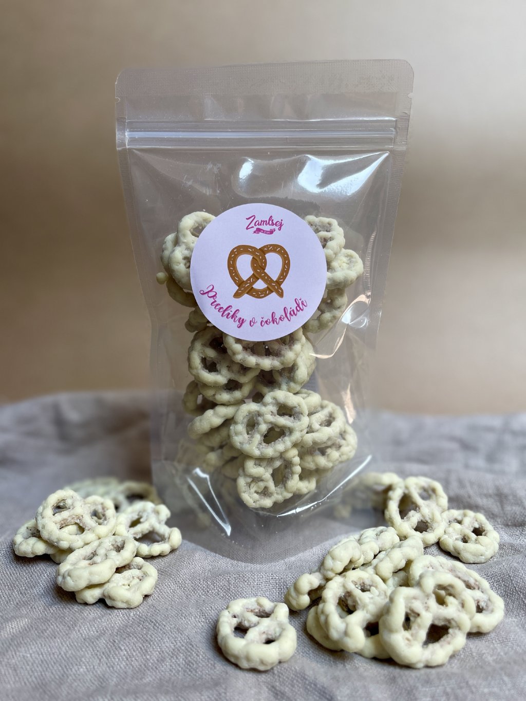 Biela čokoláda - Praclíky v čokoláde