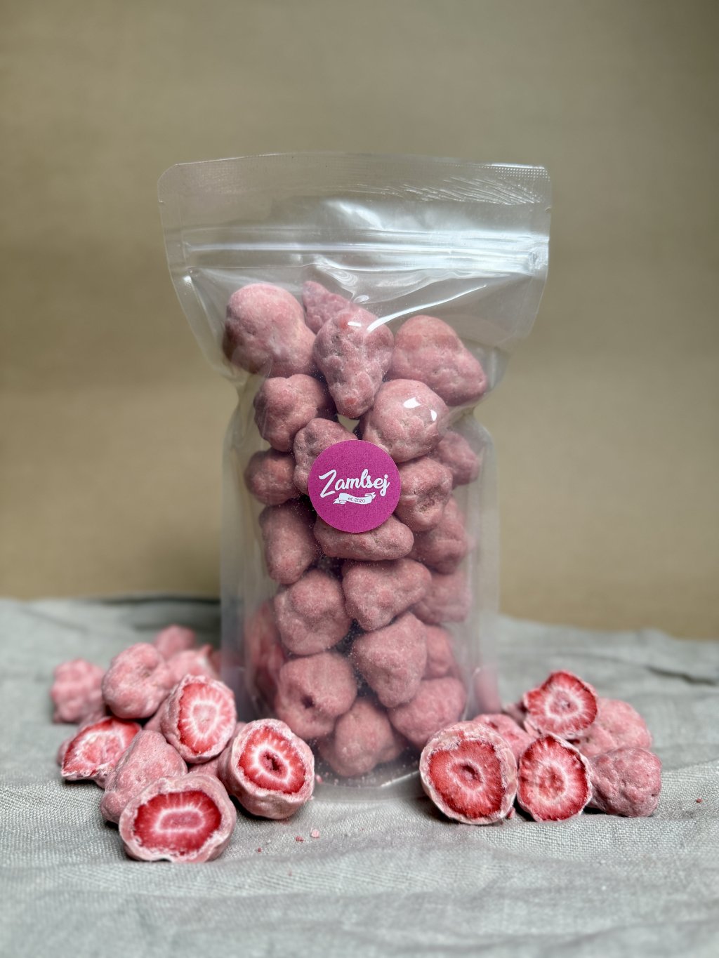 Jahody v bielej čokoláde - Lyofilizované ovocie