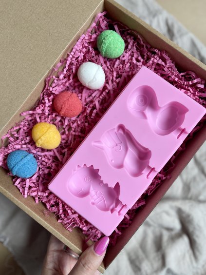 Ružová zmrzlinová sada - drinkové bomby, forma