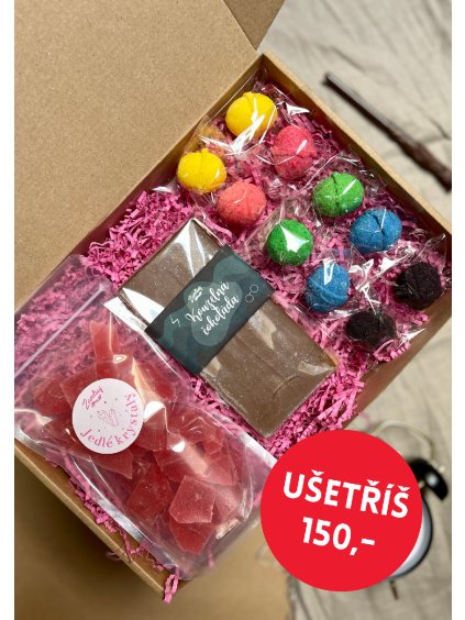 Kúzelný box VI. - 10 Drinkových bômb, Jedlé kryštály a kúzelná čokoláda