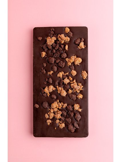 Horká čokoláda s chrumkami