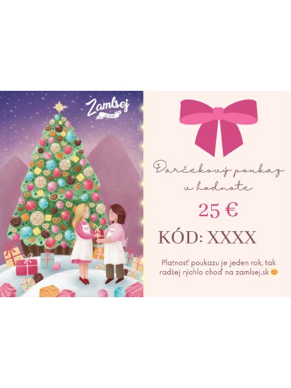 Online poukaz 25 € s videoprianím ZADARMO