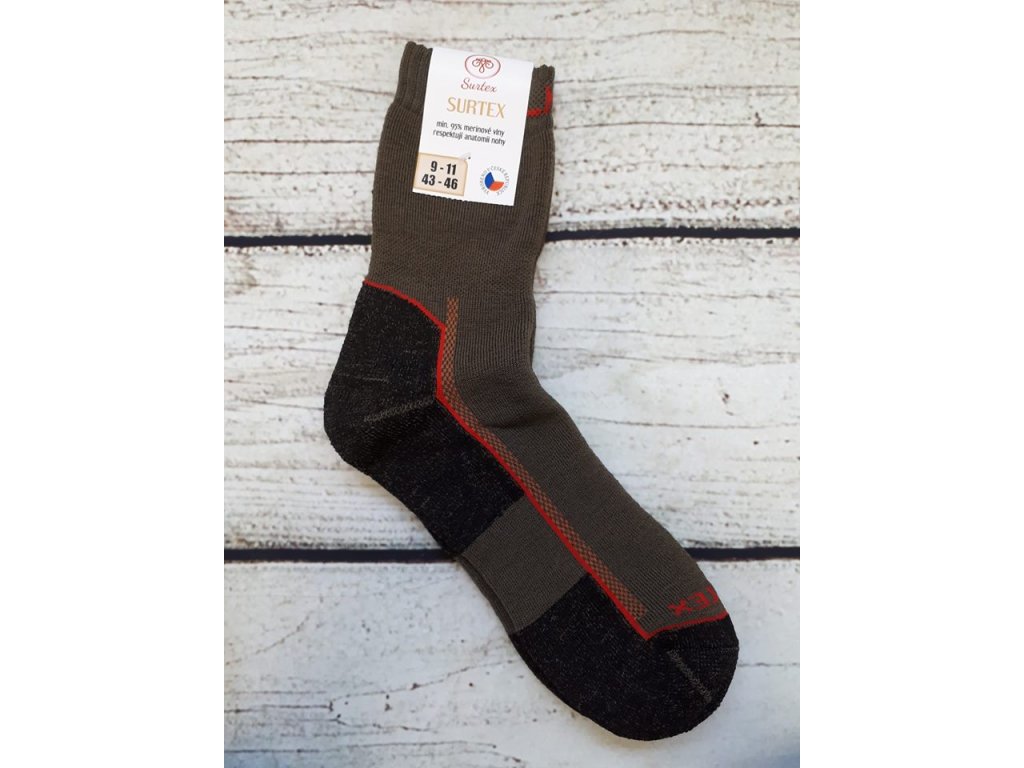 Surtex ponožky ZIMA (min. 95% merinové vlny) 13-15 (vel. 48-50)