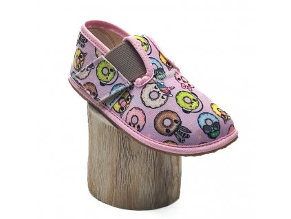 Barefoot přezůvky Pegres BF01 Donut růžová